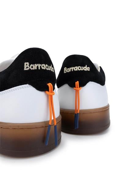 Barracuda Erkek Hakiki Deri Beyaz/Siyah Sneakers & Spor Ayakkabı