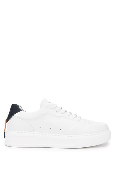 Barracuda Erkek Hakiki Deri Beyaz/Siyah Sneakers & Spor Ayakkabı