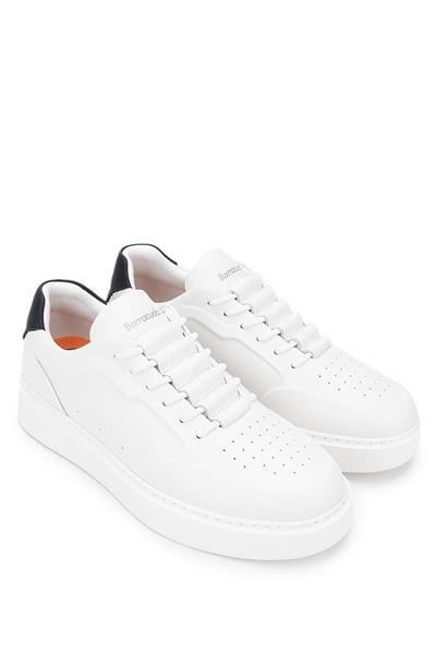 Barracuda Erkek Hakiki Deri Beyaz/Siyah Sneakers & Spor Ayakkabı