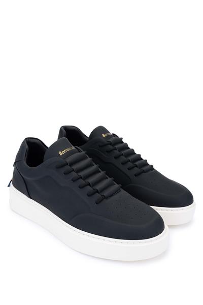 Barracuda Erkek Hakiki Deri Siyah Mat Sneakers & Spor Ayakkabı