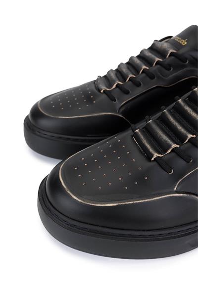 Barracuda Erkek Hakiki Deri Siyah/Siyah Sneakers & Spor Ayakkabı