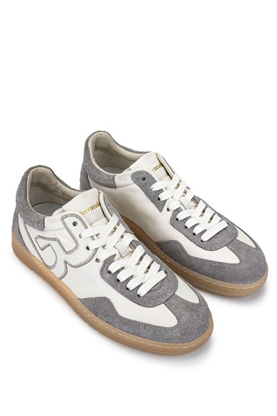 Barracuda Erkek Hakiki Deri Gri/Beyaz Sneakers & Spor Ayakkabı