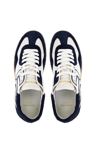Barracuda Erkek Hakiki Deri Beyaz/Lacivert Sneakers & Spor Ayakkabı