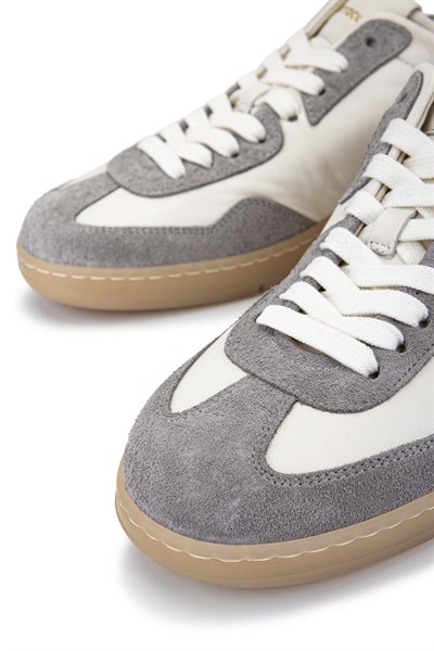 Barracuda Erkek Hakiki Deri Gri/Beyaz Sneakers & Spor Ayakkabı