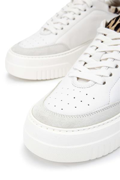 Barracuda Kadın Hakiki Deri Beyaz/Leopar Sneakers & Spor Ayakkabı