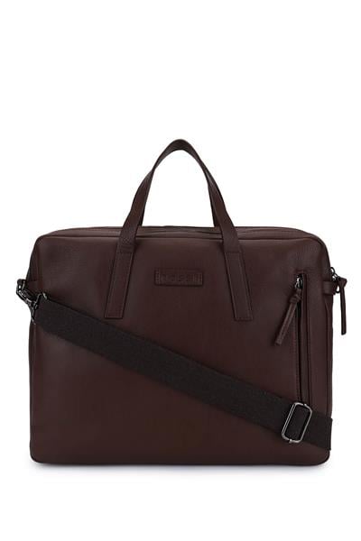 Bruno Rossi Bag Erkek Hakiki Deri Kahverengi Evrak Çantası