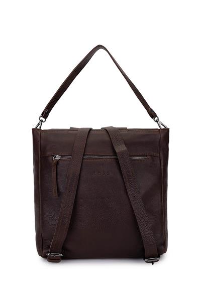 Bruno Rossi Bag Erkek Hakiki Deri Kahverengi Sırt Çantası