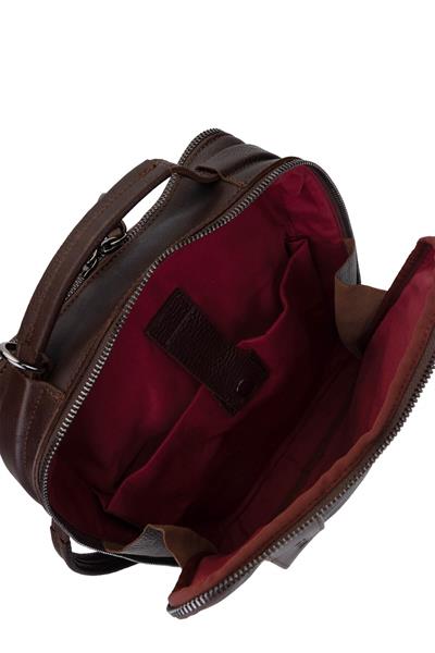 Bruno Rossi Bag Erkek Hakiki Deri Kahverengi Sırt Çantası