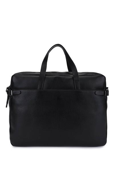 Bruno Rossi Bag Erkek Hakiki Deri Siyah Evrak Çantası