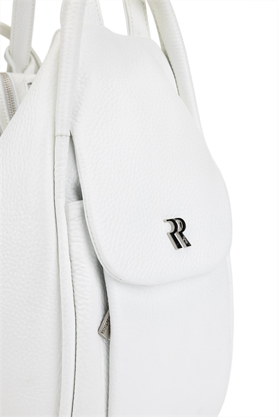 Bruno Rossi Bag Kadın Hakiki Deri Beyaz Sırt & Omuz Çantası