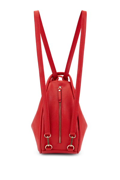 Bruno Rossi Bag Kadın Hakiki Deri Kırmızı Sırt & Omuz Çantası