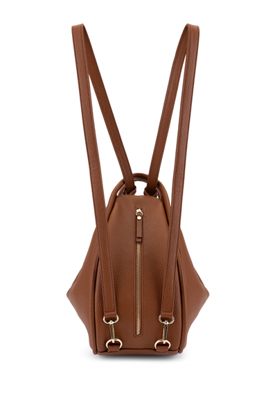 Bruno Rossi Bag Kadın Hakiki Deri Taba Sırt & Omuz Çantası