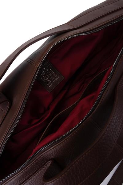 Bruno Rossi Bag Unisex Hakiki Deri Kahverengi Sırt & El Çantası