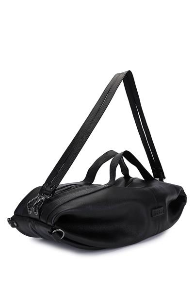 Bruno Rossi Bag Unisex Hakiki Deri Siyah Sırt & El Çantası