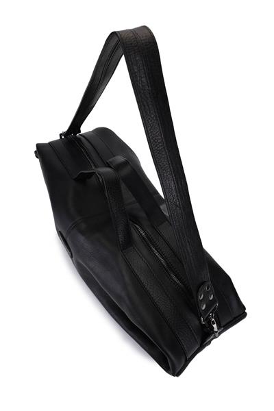 Bruno Rossi Bag Unisex Hakiki Deri Siyah Sırt & El Çantası