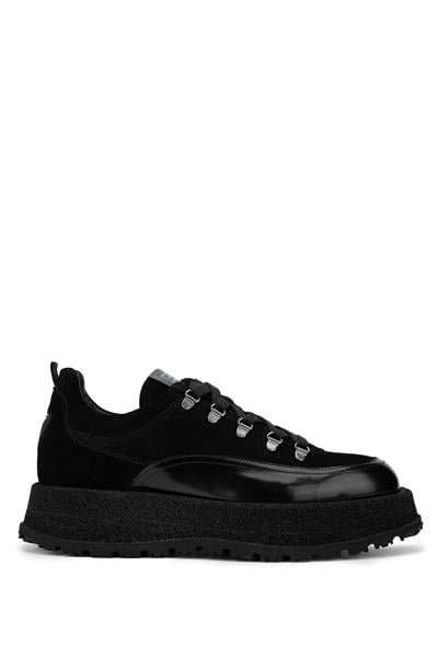 Butteri Erkek Hakiki Deri Siyah Sneaker Ayakkabı