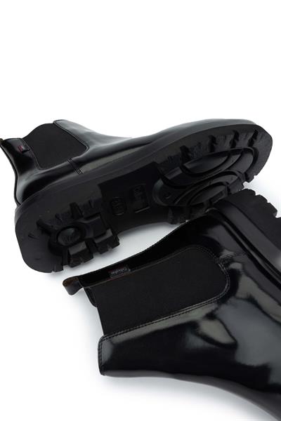 Callaghan Erkek Hakiki Deri Siyah Casual Bot