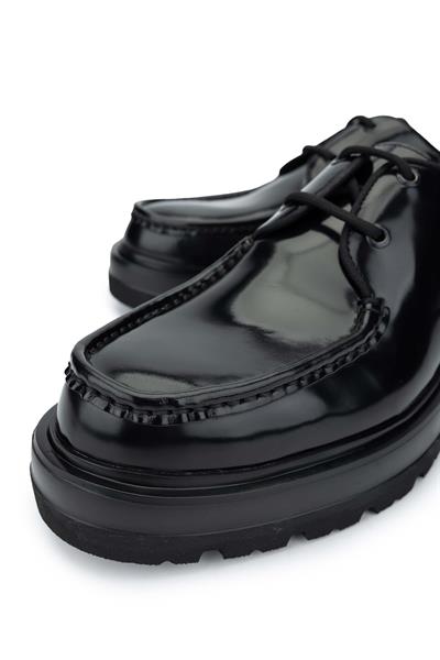 Callaghan Erkek Hakiki Deri Siyah Casual Ayakkabı