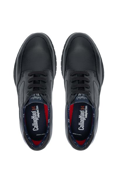 Callaghan Erkek Hakiki Deri Siyah Floter Casual Ayakkabı