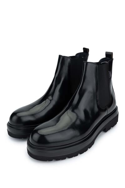 Callaghan Erkek Hakiki Deri Siyah Casual Bot