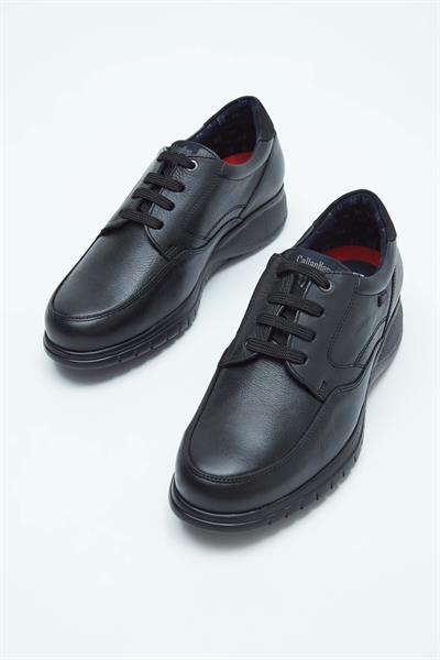 Callaghan Erkek Hakiki Deri Siyah Casual Ayakkabı