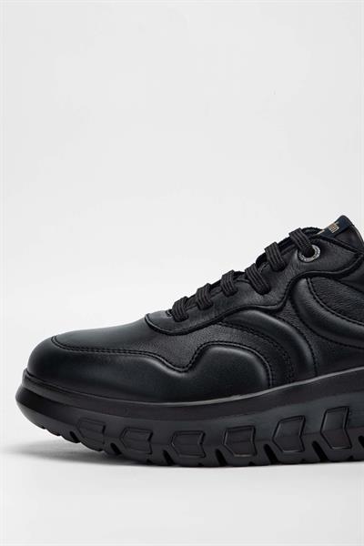 Callaghan Erkek Hakiki Deri Siyah Deri Sneakers & Spor Ayakkabı