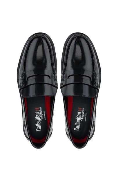 Callaghan Erkek Hakiki Deri Siyah Loafer Ayakkabı