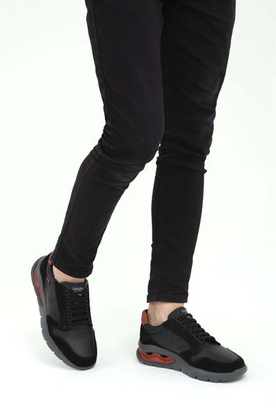 Callaghan Erkek Hakiki Deri Siyah Sneakers & Spor Ayakkabı