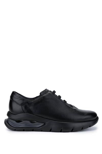 Callaghan Erkek Hakiki Deri Siyah/Gri Sneakers & Spor Ayakkabı