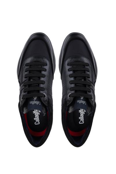 Callaghan Erkek Hakiki Deri Siyah Sneakers & Spor Ayakkabı