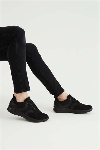 Callaghan Erkek Tekstil/Hakiki Deri Siyah Sneakers & Spor Ayakkabı