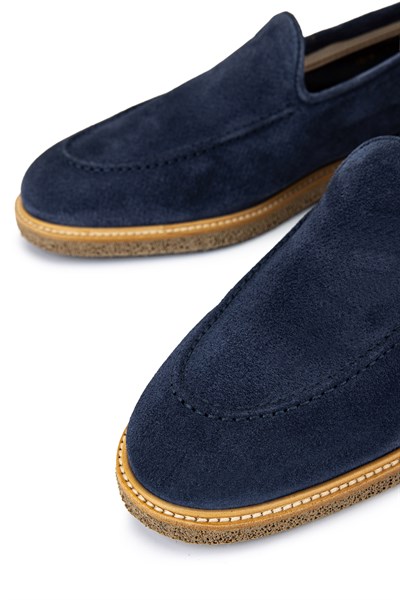 Camerlengo Erkek Hakiki Deri Lacivert Loafer Ayakkabı