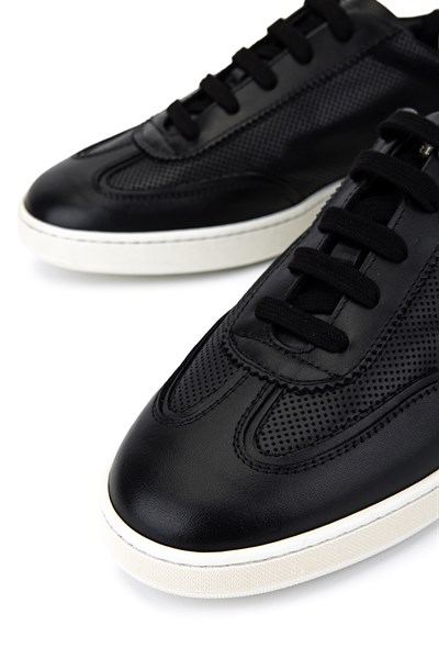 Camerlengo Erkek Hakiki Deri Siyah Sneakers & Spor Ayakkabı