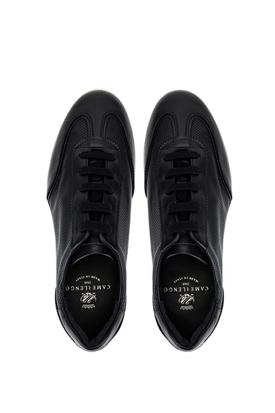 Camerlengo Erkek Hakiki Deri Siyah Sneakers & Spor Ayakkabı