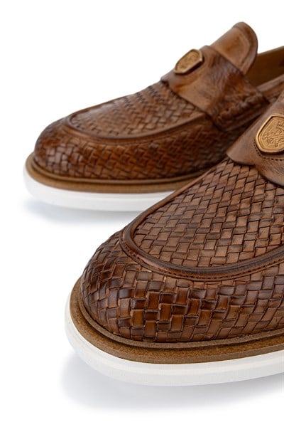 Camerlengo Erkek Hakiki Deri Taba Loafer Ayakkabı