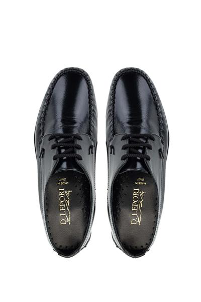 Daniele Lepori Erkek Hakiki Deri Siyah Loafer Ayakkabı