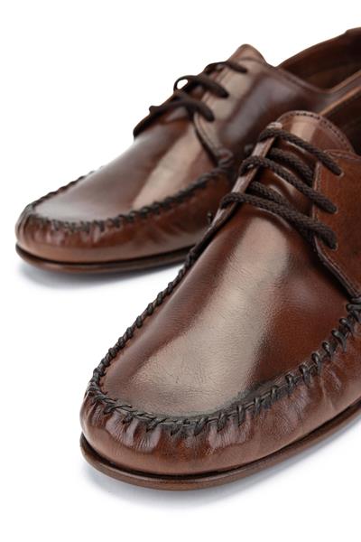 Daniele Lepori Erkek Hakiki Deri Kahverengi Loafer Ayakkabı