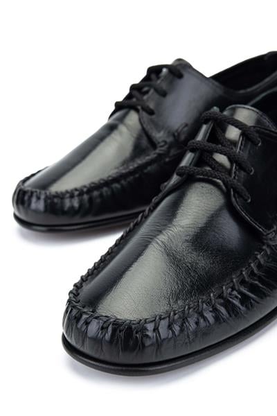 Daniele Lepori Erkek Hakiki Deri Siyah Loafer Ayakkabı
