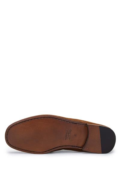 Daniele Lepori Erkek Hakiki Deri Tarçın Süet Loafer Ayakkabı