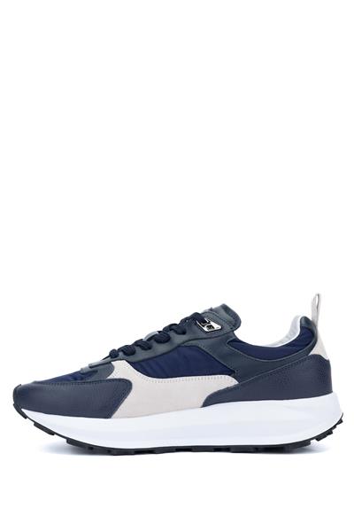 Dino Bigioni Erkek Tekstil/Hakiki Deri Mavi Sneakers & Spor Ayakkabı