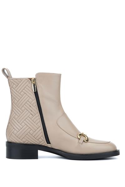 Evaluna Kadın Hakiki Deri Taupe Casual Bot