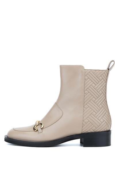 Evaluna Kadın Hakiki Deri Taupe Casual Bot