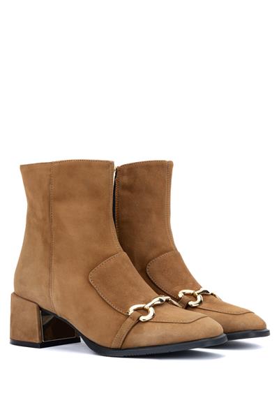 Evaluna Kadın Hakiki Deri Taba Casual Bot