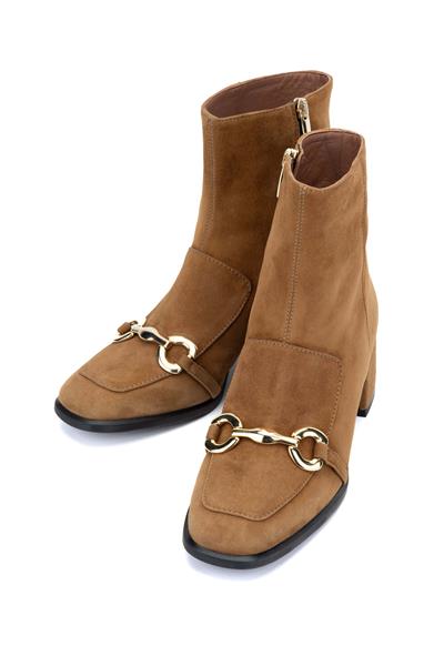 Evaluna Kadın Hakiki Deri Taba Casual Bot