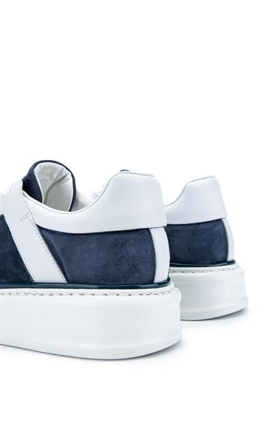 Fabi Erkek Hakiki Deri Lacivert/Beyaz Sneakers & Spor Ayakkabı