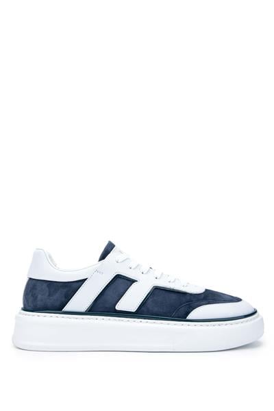 Fabi Erkek Hakiki Deri Lacivert/Beyaz Sneakers & Spor Ayakkabı