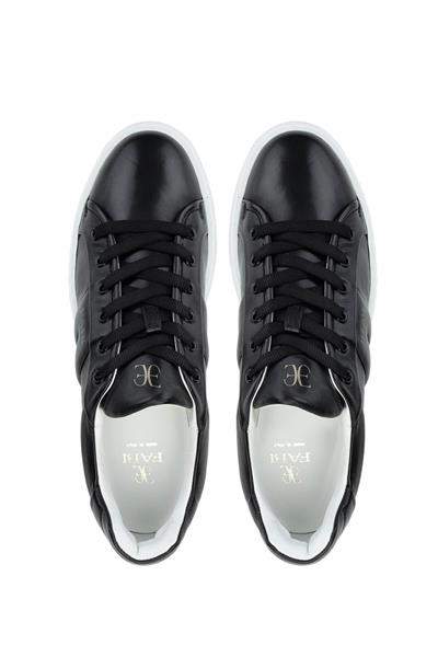 Fabi Erkek Hakiki Deri Siyah Sneakers & Spor Ayakkabı