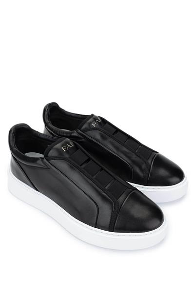 Fabi Erkek Hakiki Deri Siyah Sneakers & Spor Ayakkabı
