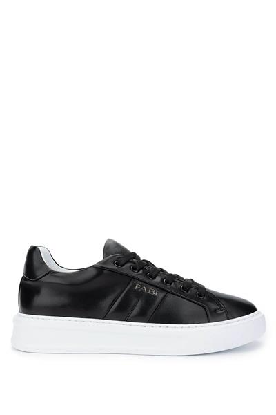 Fabi Erkek Hakiki Deri Siyah Sneakers & Spor Ayakkabı