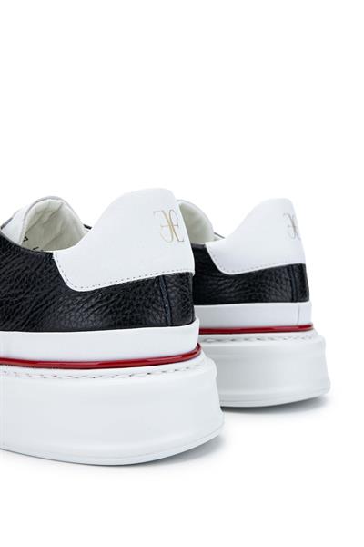 Fabi Erkek Hakiki Deri Siyah/Beyaz Sneakers & Spor Ayakkabı